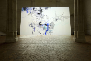 Exposition Climat Général, de Claire Malrieux, Commissariat Philippe Riss-Schmidt, au Collège des Bernardins, du 13 octobre au 10 décembre 2017. © vinciane lebrun-verguethen/voyez-vous